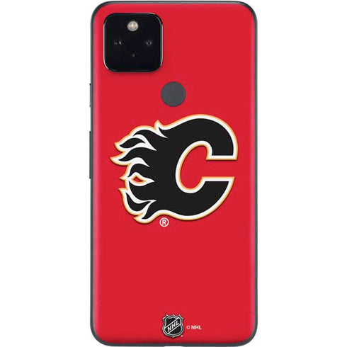 NHL Calgary Flames Solid Background Google Pixel 5a Skin